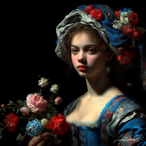 Young Woman With Flowers