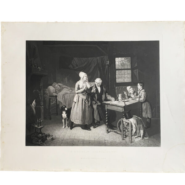 Le Médecin Bienfaisant : Gravure de Jean-Alexandre Allais d’après Pierre Duval Le Camus. – Image 3